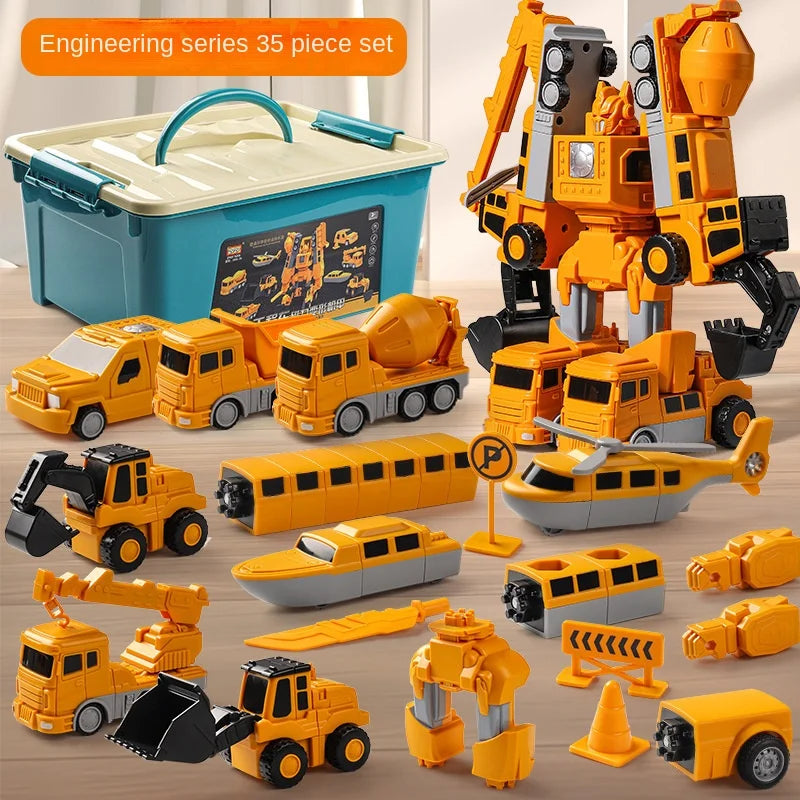 Magnetic Transforming Car and Robot Set